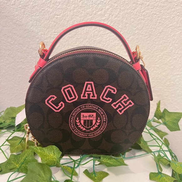 coach Canteen Crossbody In Signature Canvas With Varsity Motif CB870 - Picture 1 of 10